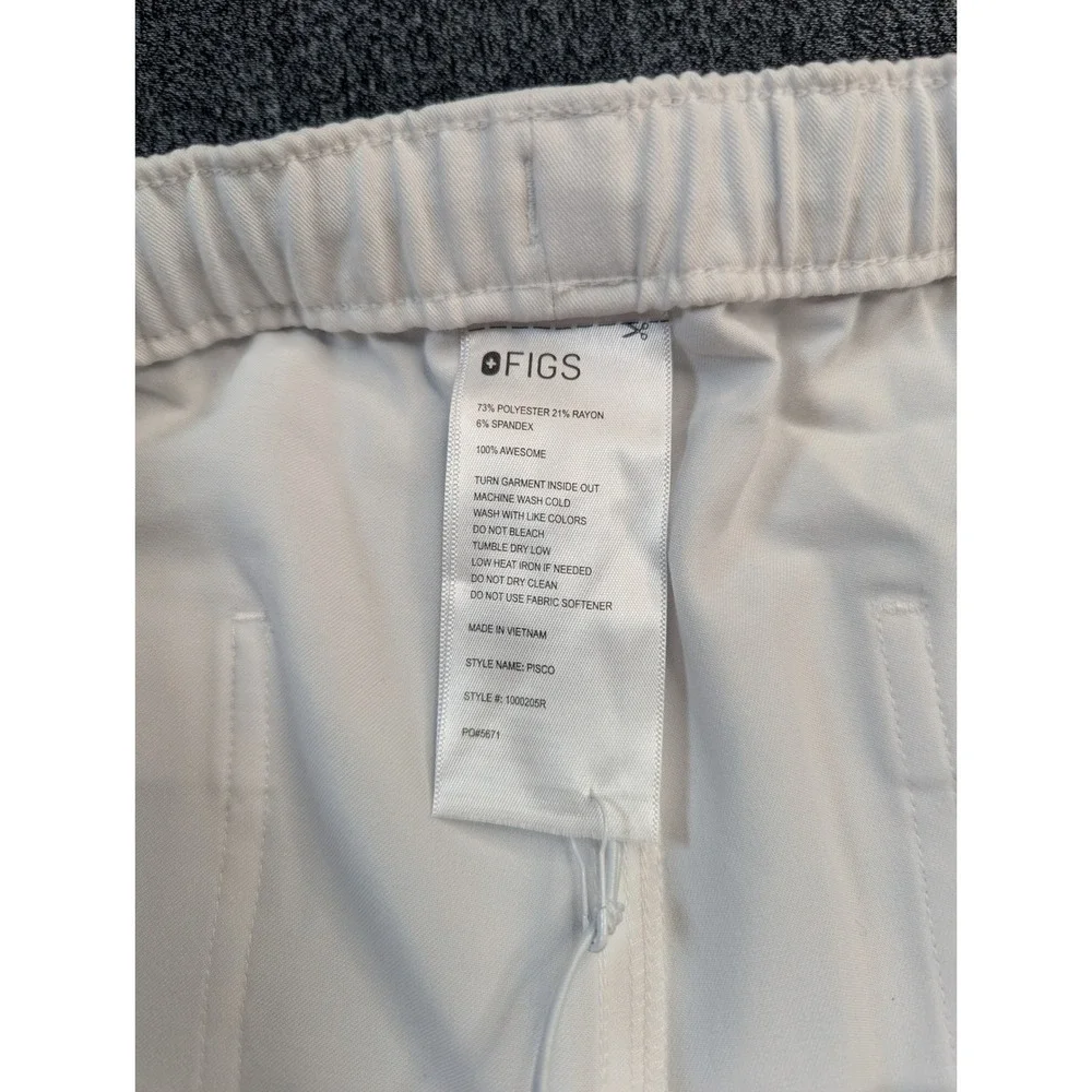 FIGS Team USA Medical Team Pisco Basic Scrub Pants Mens Large White NWT